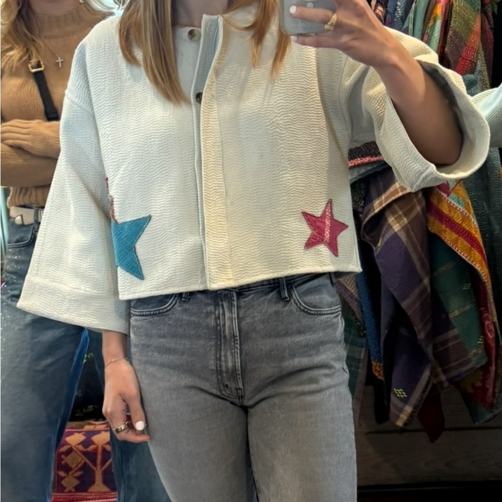 SAPANA Women's Jacket with Star Accents